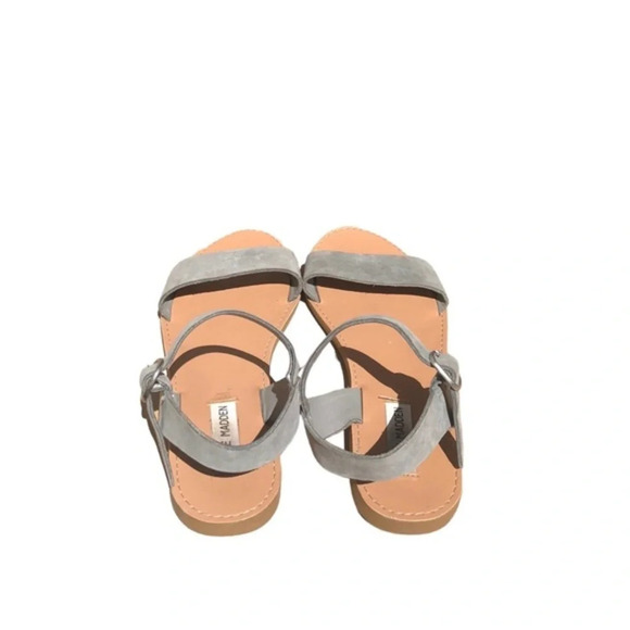 Steve Madden Women's Gray Open Toe Buckle Strap Daelyn Dress Sandals Size 8 - Picture 4 of 12